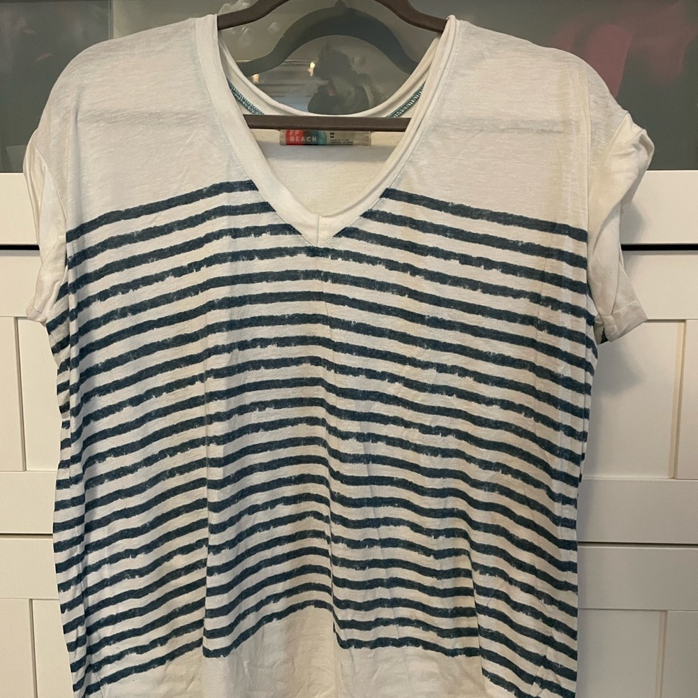 Free People oversized v-neck top